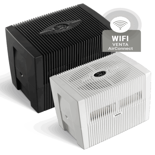 Umidificator de aer Venta Original Connect AH550 – vedere frontală, disponibil alb și negru